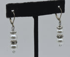 Vintage Faux Pearl and Rhinestone Dangle Earrings
