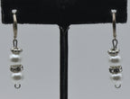 Vintage Faux Pearl and Rhinestone Dangle Earrings