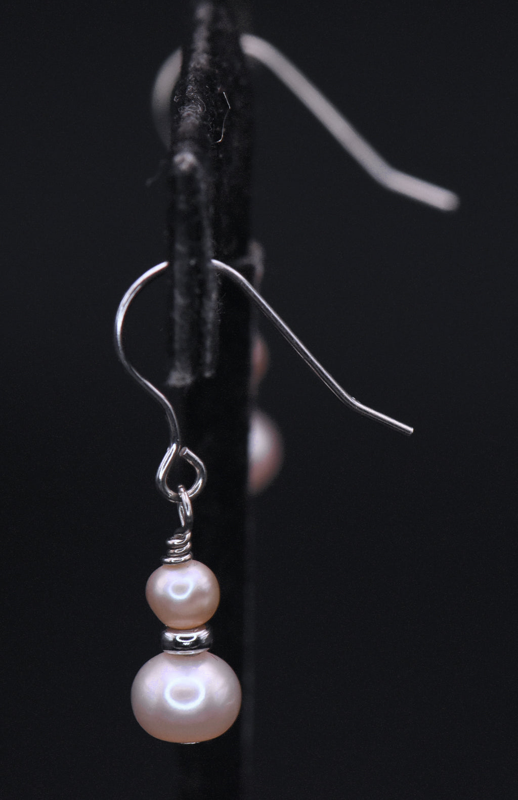 Vintage Pearls Sterling Silver Dangle Earrings