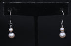 Vintage Pearls Sterling Silver Dangle Earrings