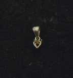 Tiny Vintage Sterling Silver Unmounted Pendant for Heart Cut Stone