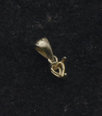 Tiny Vintage Sterling Silver Unmounted Pendant for Heart Cut Stone