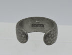 Vintage Pewter Hammered Texture Open Back Ring - Size 5.25