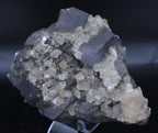 Purple Fluorite with Calcite Crystals Mineral Specimen