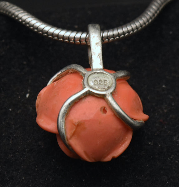 Vintage Rose Pendant Necklace