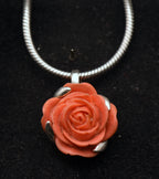 Vintage Rose Pendant Necklace