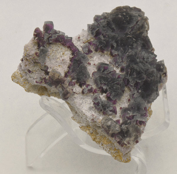 Purple Fluorite Crystal Cluster on Matrix - New Mexico