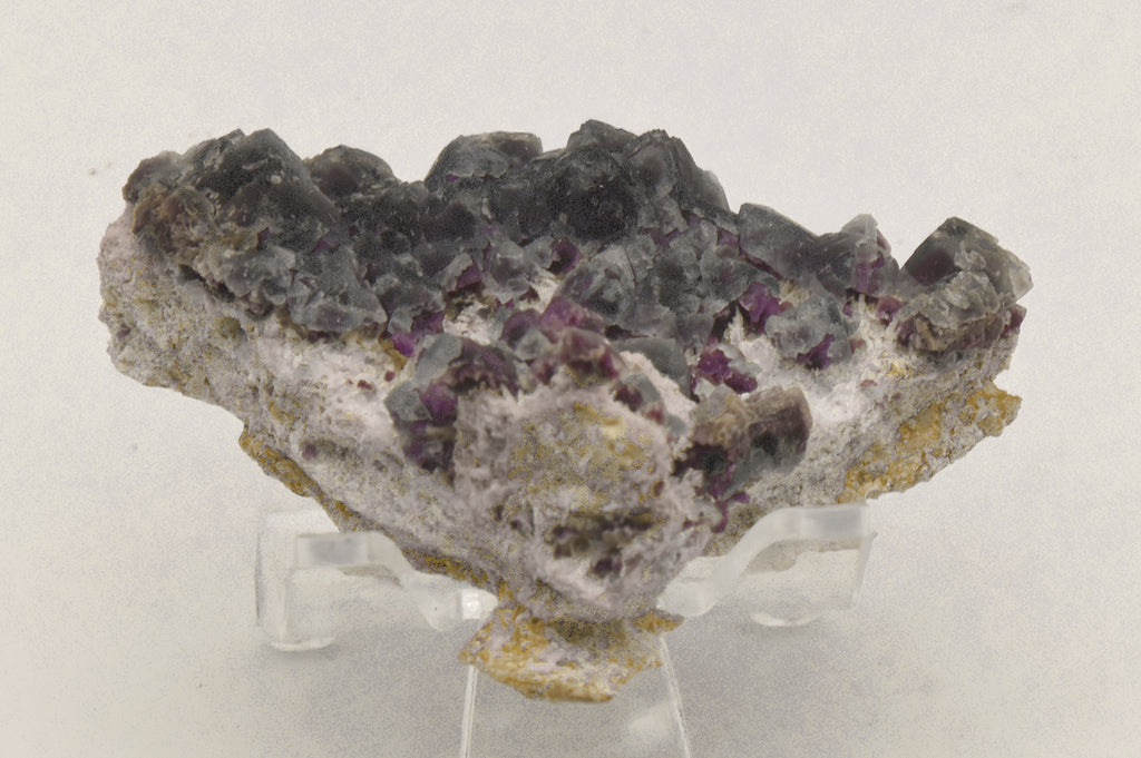 Purple Fluorite Crystal Cluster on Matrix - New Mexico