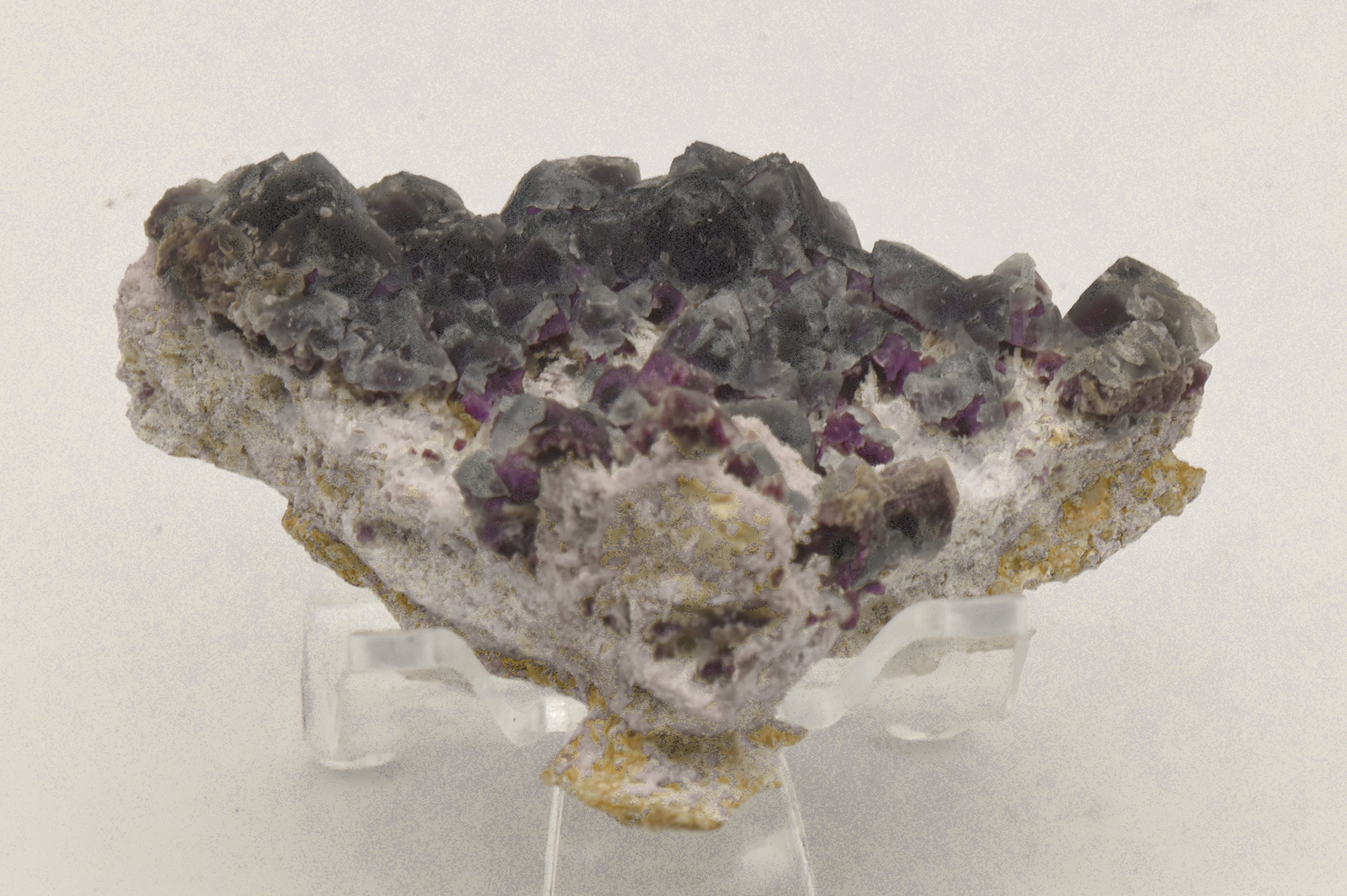Purple Fluorite Crystal Cluster on Matrix - New Mexico