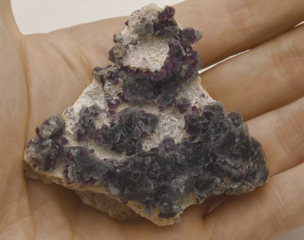 Purple Fluorite Crystal Cluster on Matrix - New Mexico