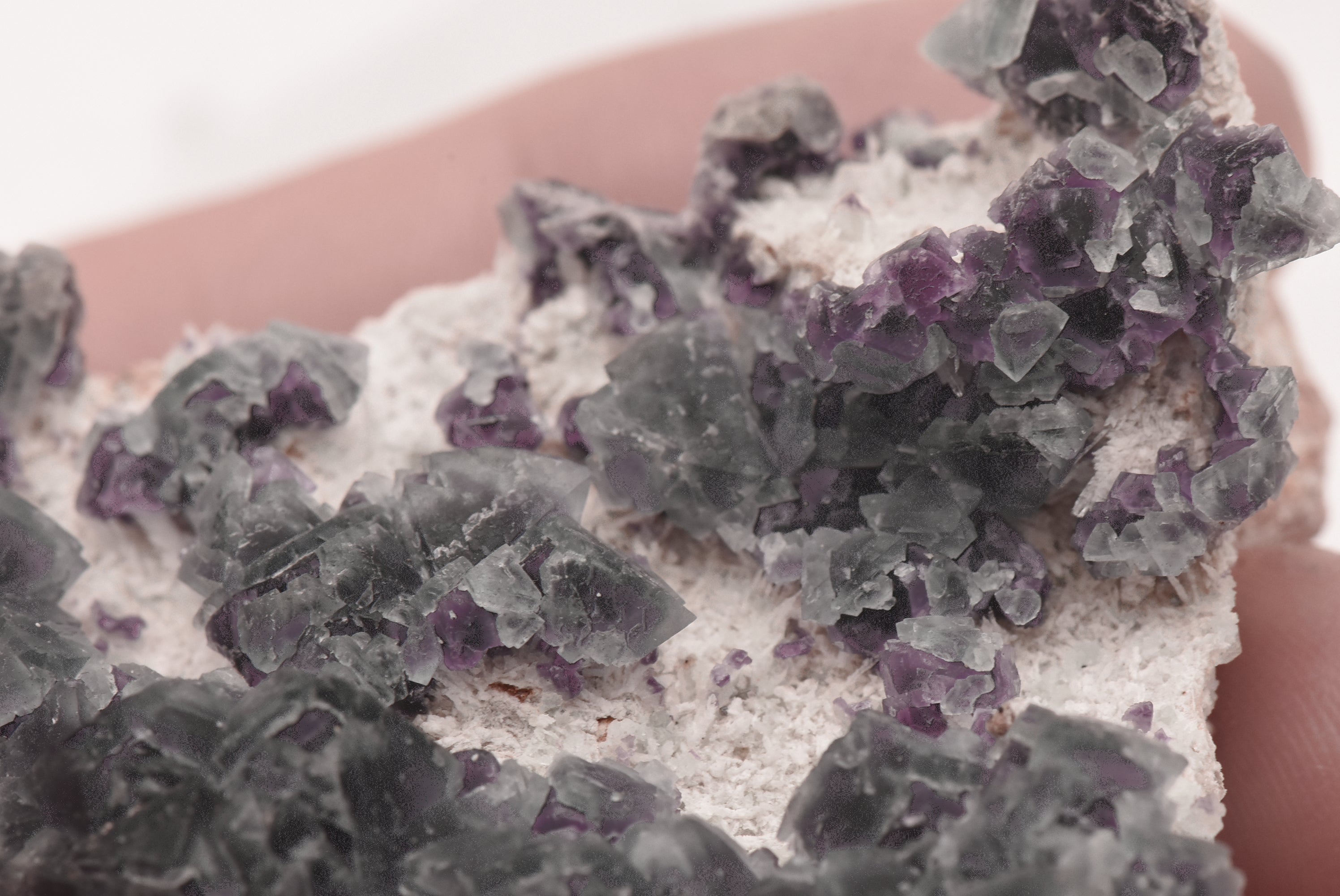 Purple Fluorite Crystal Cluster on Matrix - New Mexico