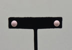 Vintage Pink Enamel Sphere Stud Earrings
