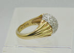 Vintage Gold Tone Sterling Silver Cubic Zirconia Ring - Size 5.75