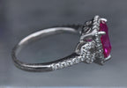 Vintage Synthetic Pink Sapphire Sterling Silver Ring - Size 6