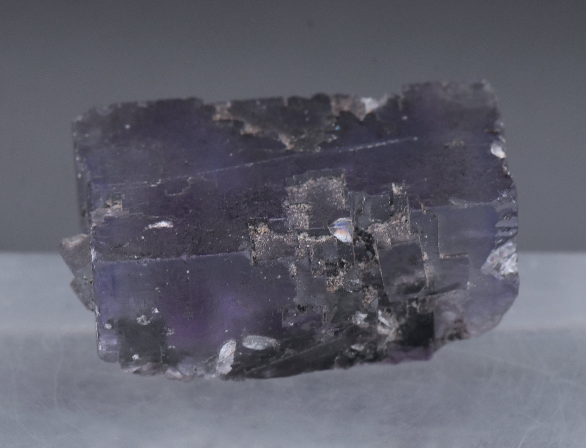 Purple Fluorite Crystal Mineral Specimen - 57g
