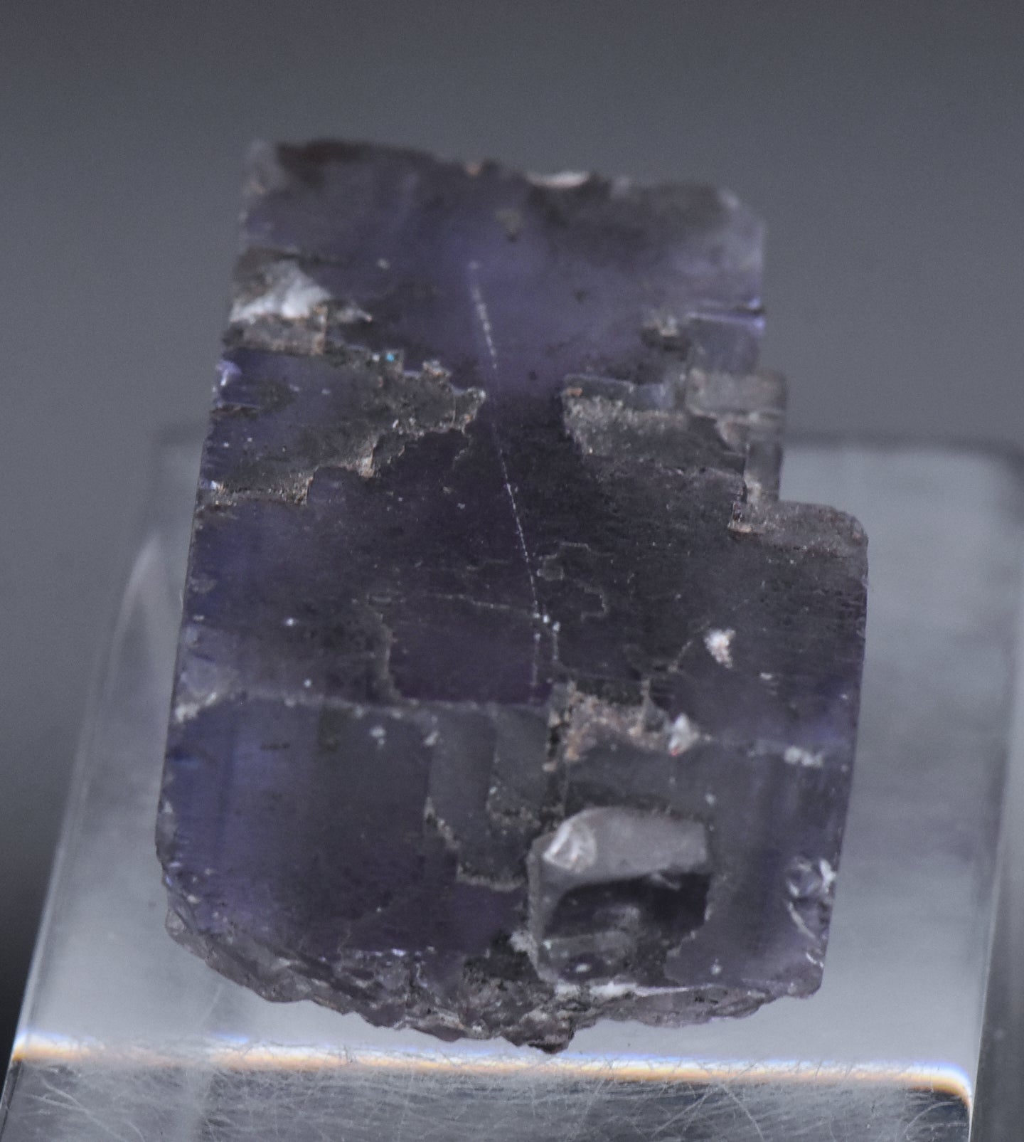 Purple Fluorite Crystal Mineral Specimen - 57g