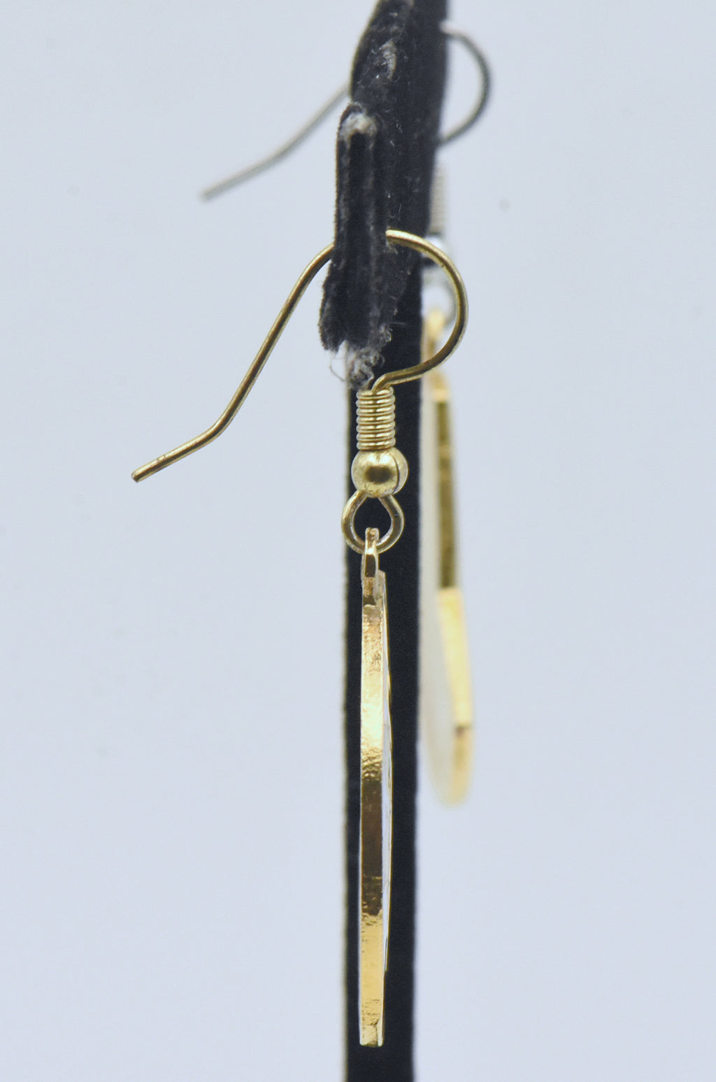 Vintage Gold Tone and Enamel Floral Dangle Earrings