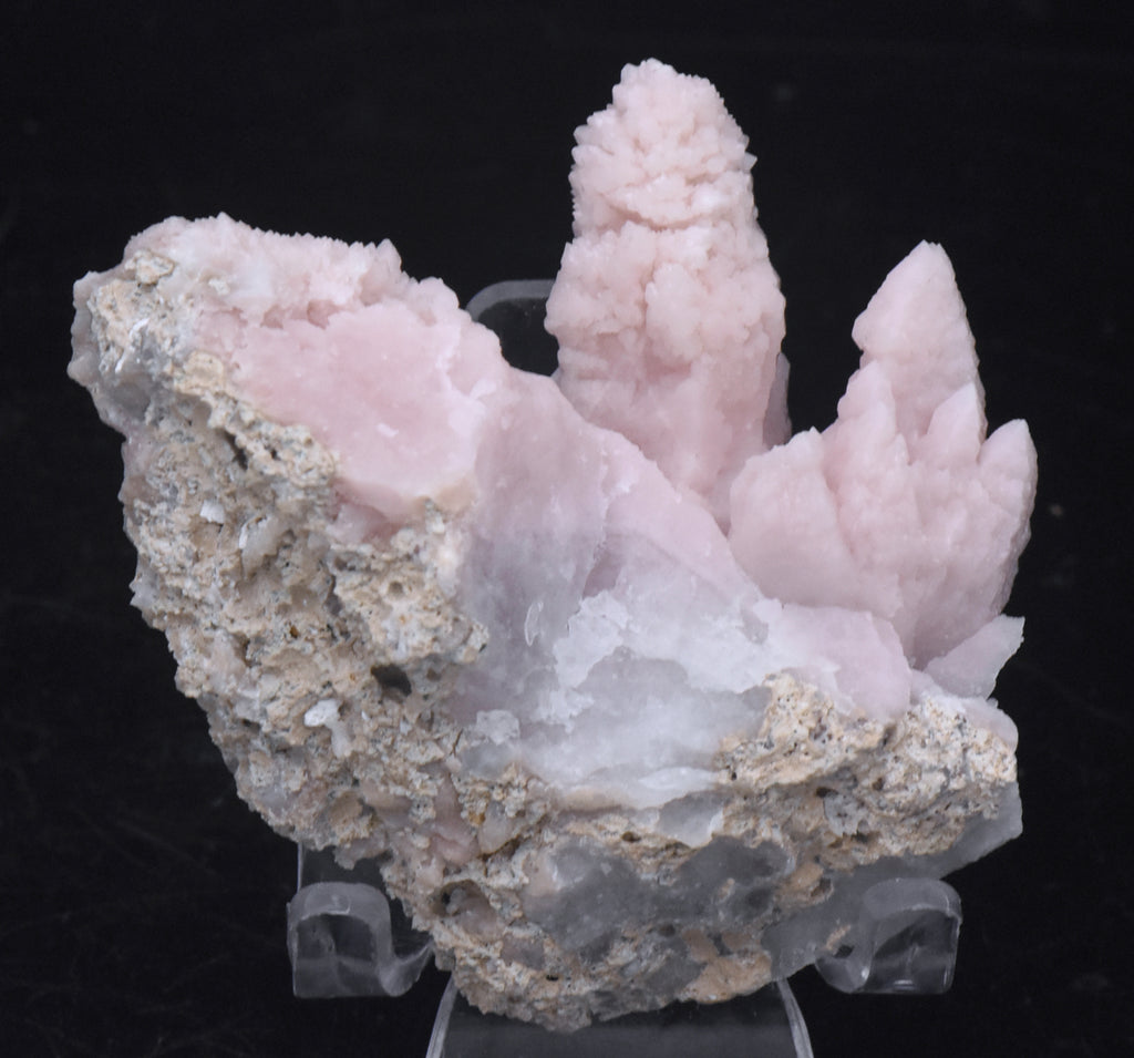 Pink Quartz Crystal Cluster Mineral Specimen - Peru
