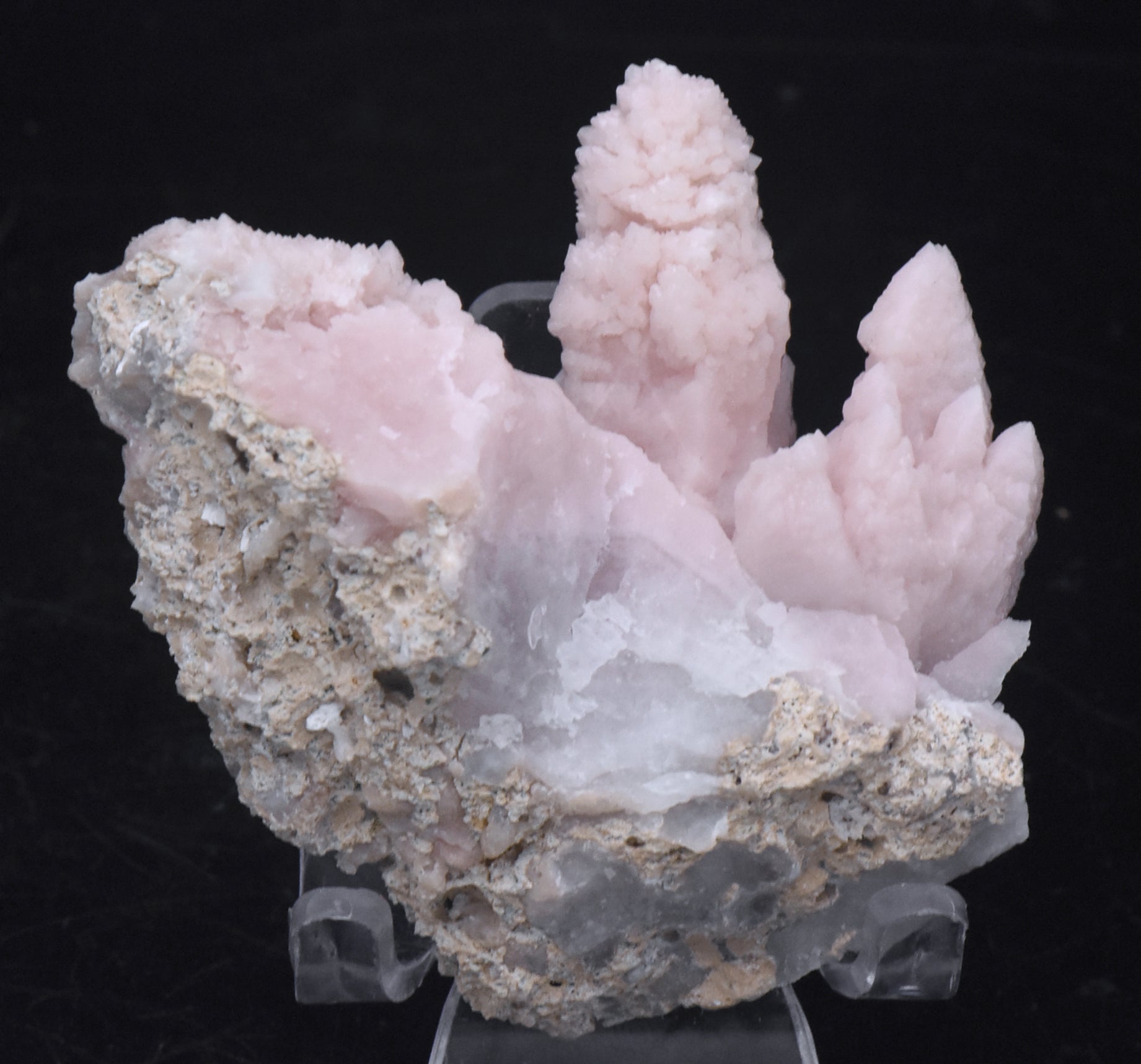 Pink Quartz Crystal Cluster Mineral Specimen - Peru