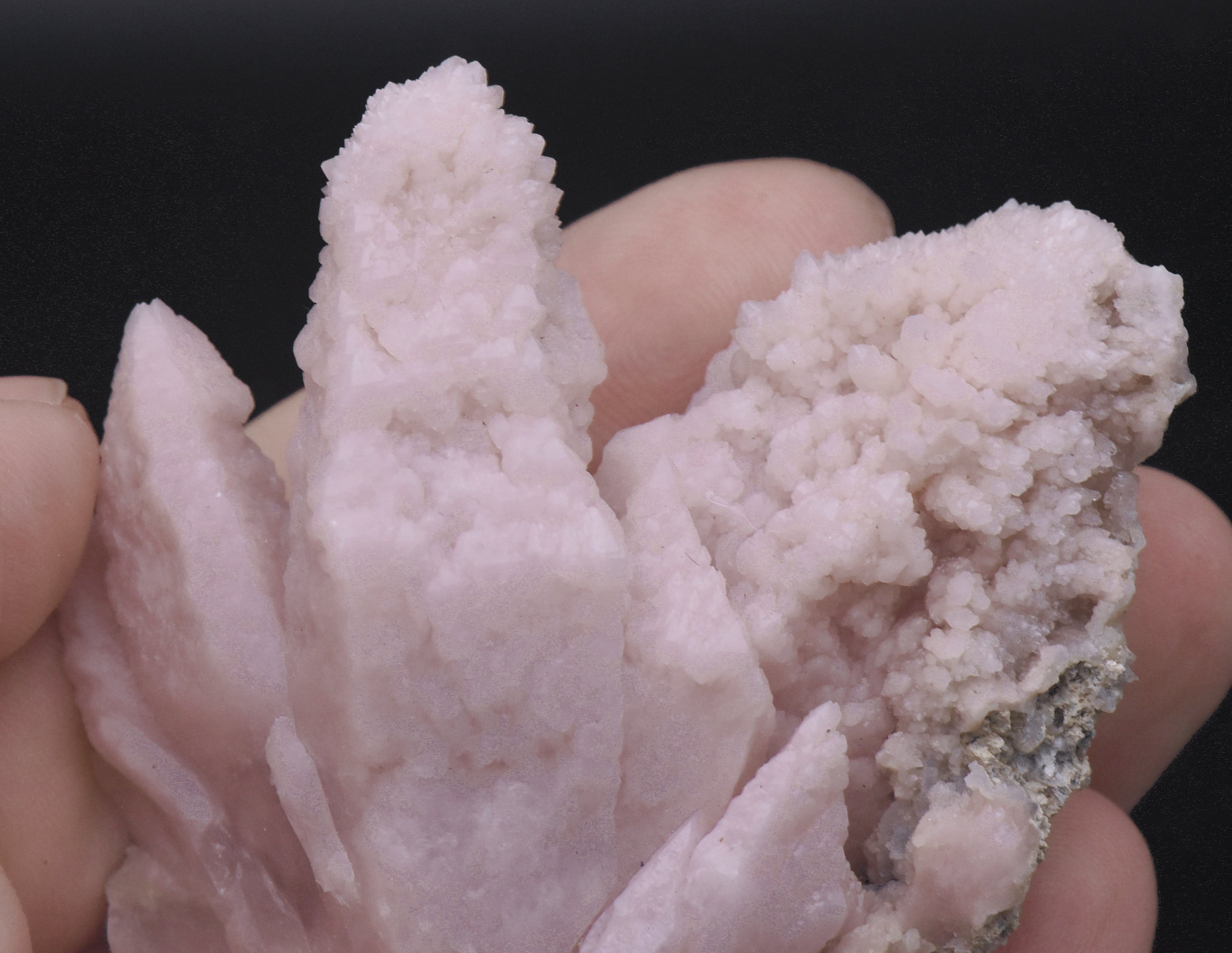 Pink Quartz Crystal Cluster Mineral Specimen - Peru