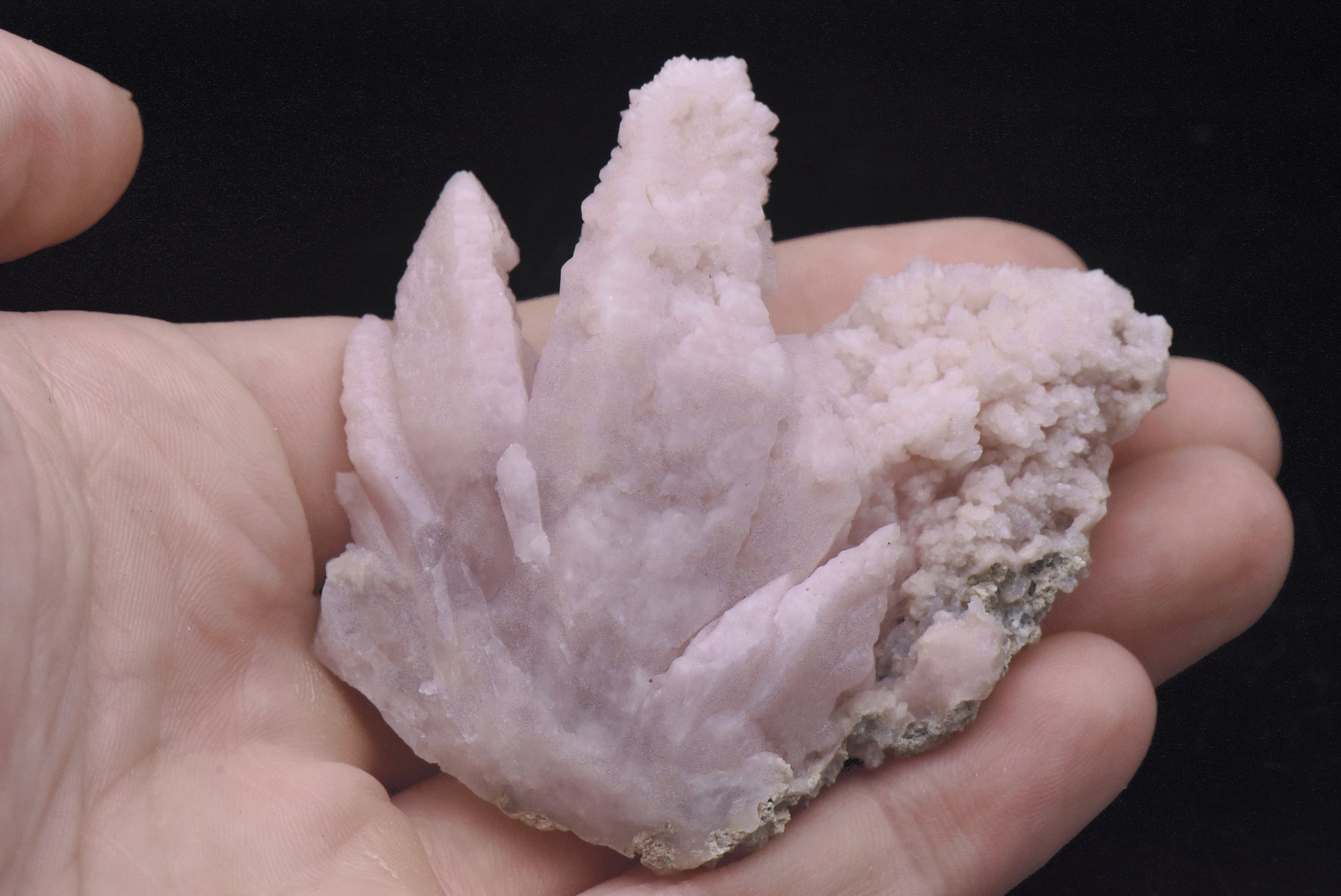 Pink Quartz Crystal Cluster Mineral Specimen - Peru