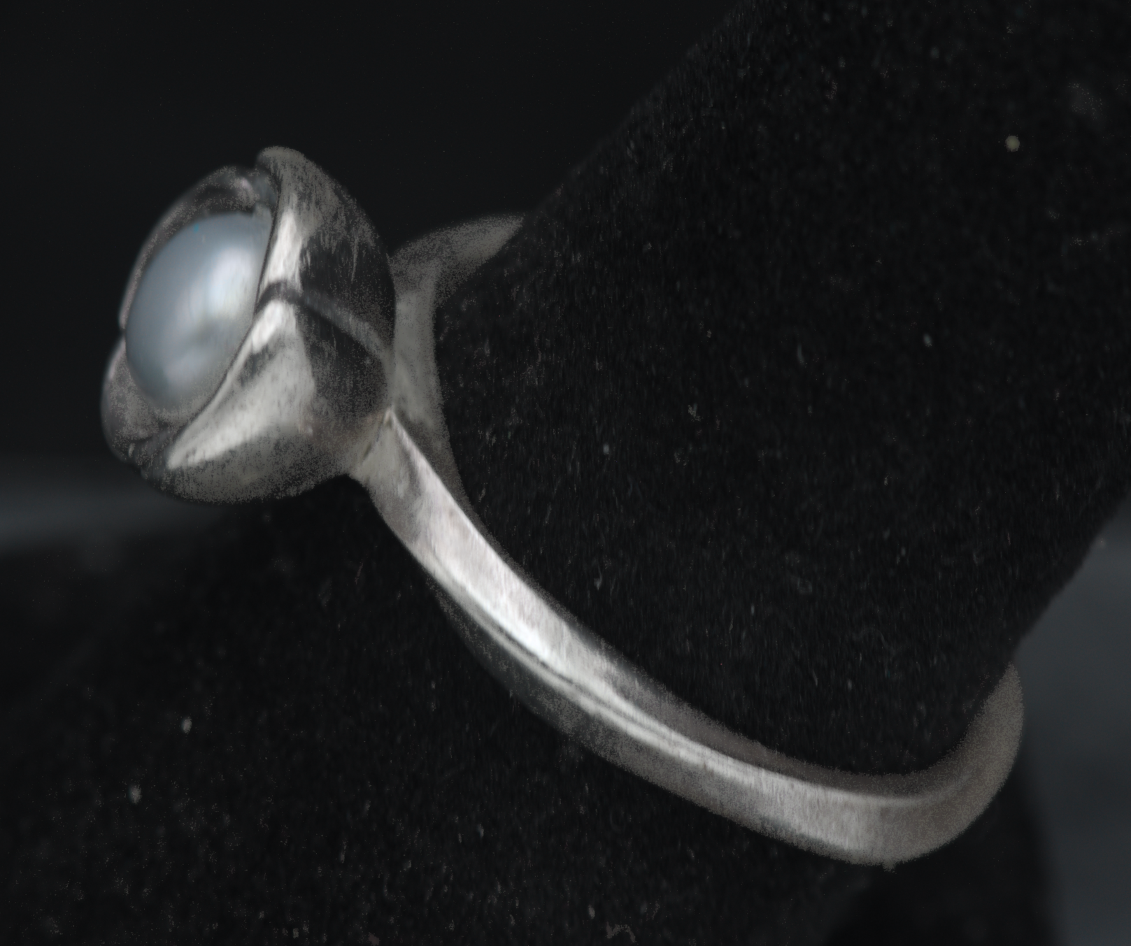 Pandora - Vintage Sterling Silver "My Wish" Pearl Floral Ring - Size 7.25