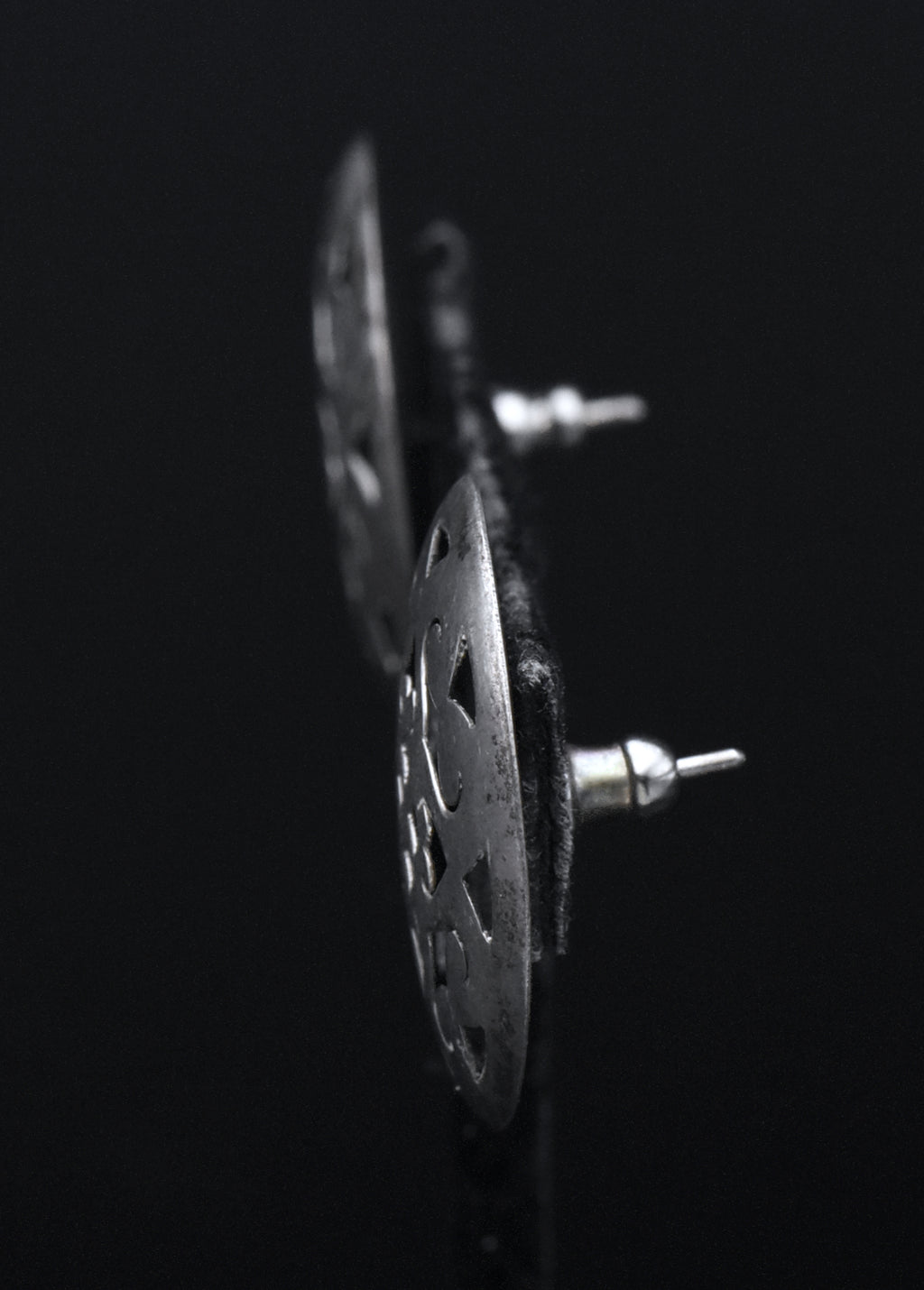 Vintage Handmade Sterling Silver Dome Earrings