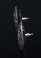 Vintage Handmade Sterling Silver Dome Earrings