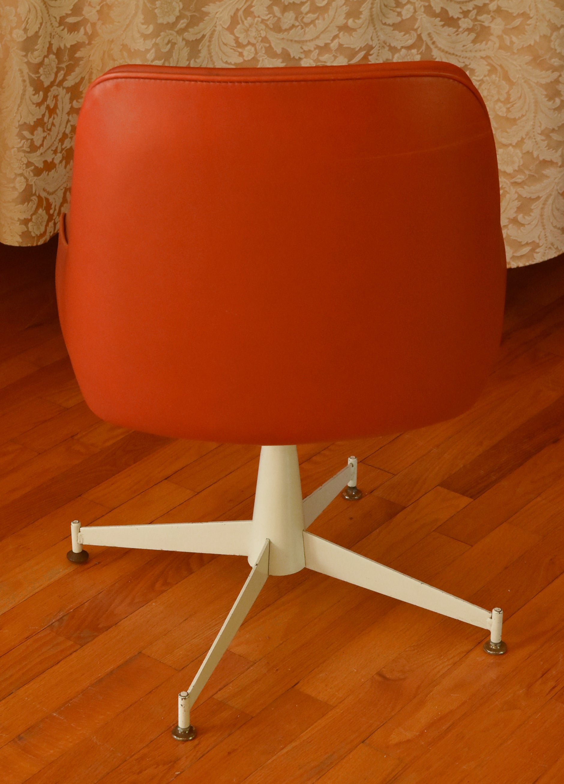Progressive Furniture Co. - Vintage Pair of Red Vinyl Swivel Base Chair