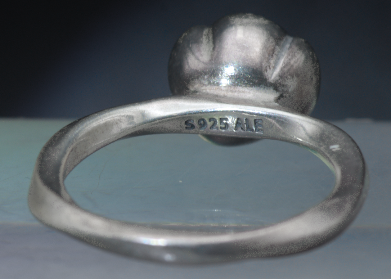 Pandora - Vintage Sterling Silver "My Wish" Pearl Floral Ring - Size 7.25