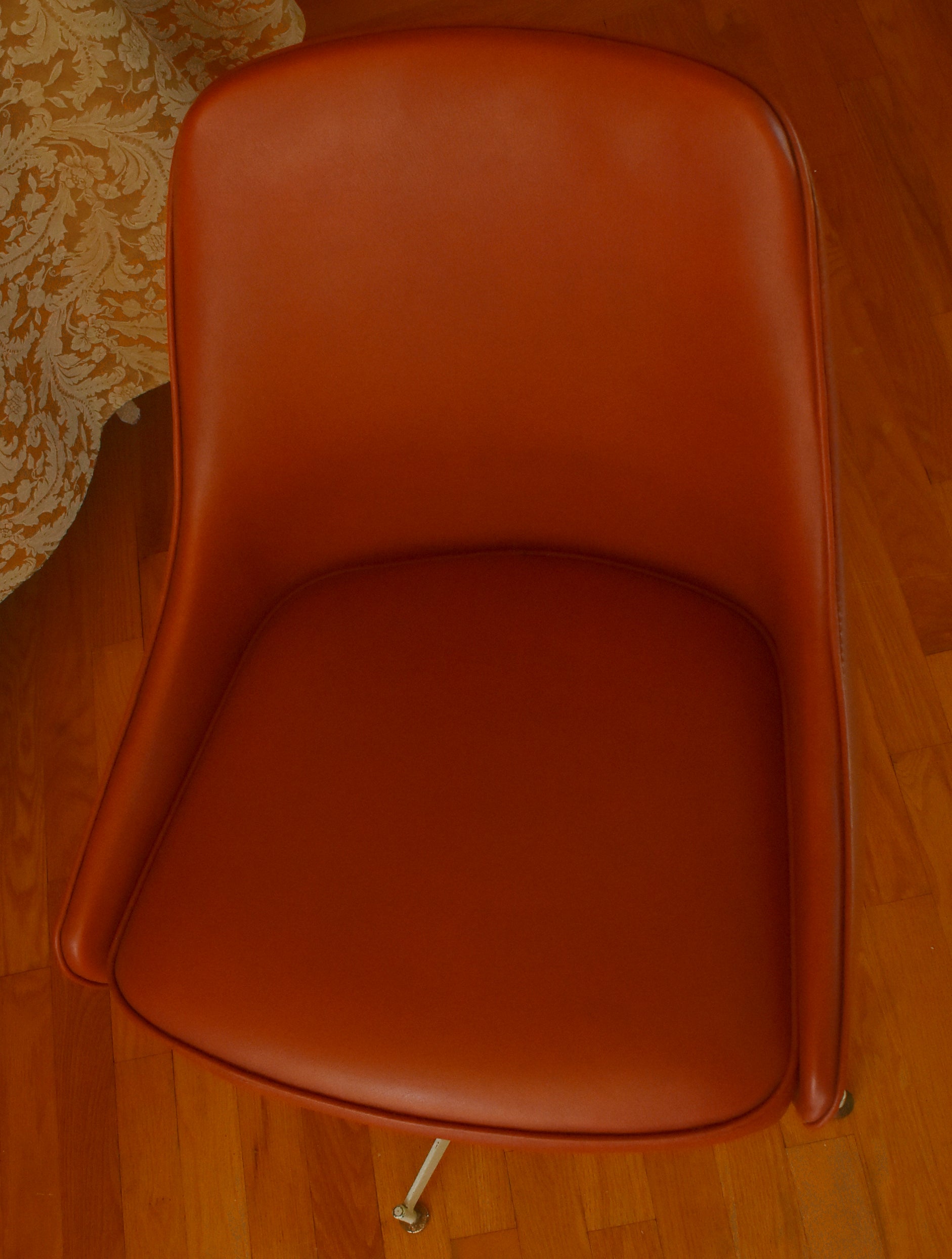 Progressive Furniture Co. - Vintage Pair of Red Vinyl Swivel Base Chair