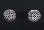 Vintage Handmade Sterling Silver Dome Earrings