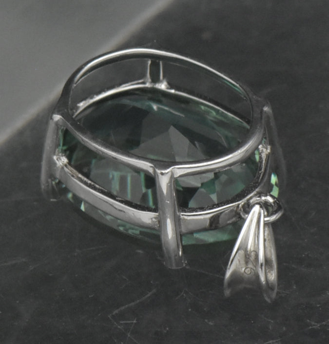 Vintage Prasiolite Sterling Silver Pendant