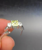 UNMATCHED Vintage Sterling Silver Green CZ Earring
