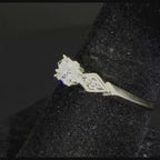 Vintage 14k White Gold Solitaire Diamond Ring - Size 8