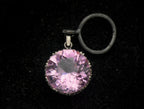 Vintage Large Synthetic Pink Sapphire Silver Tone Pendant
