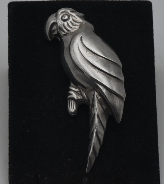 Vintage Sterling Silver Parrot Brooch/Pendant