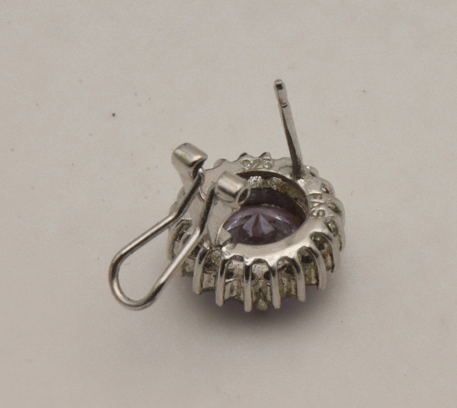 UNMATCHED Vintage Sterling Silver and Rhinestones Earring