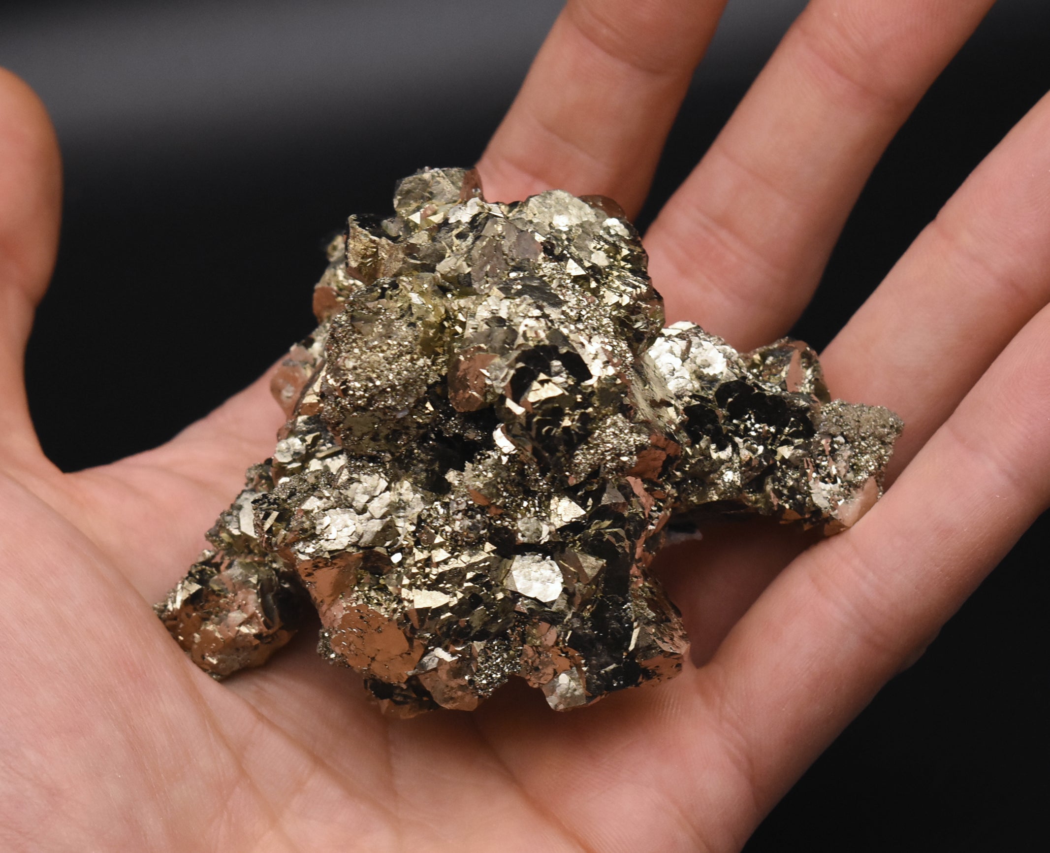 Pyrite Crystal Cluster Mineral Specimen - Morocco