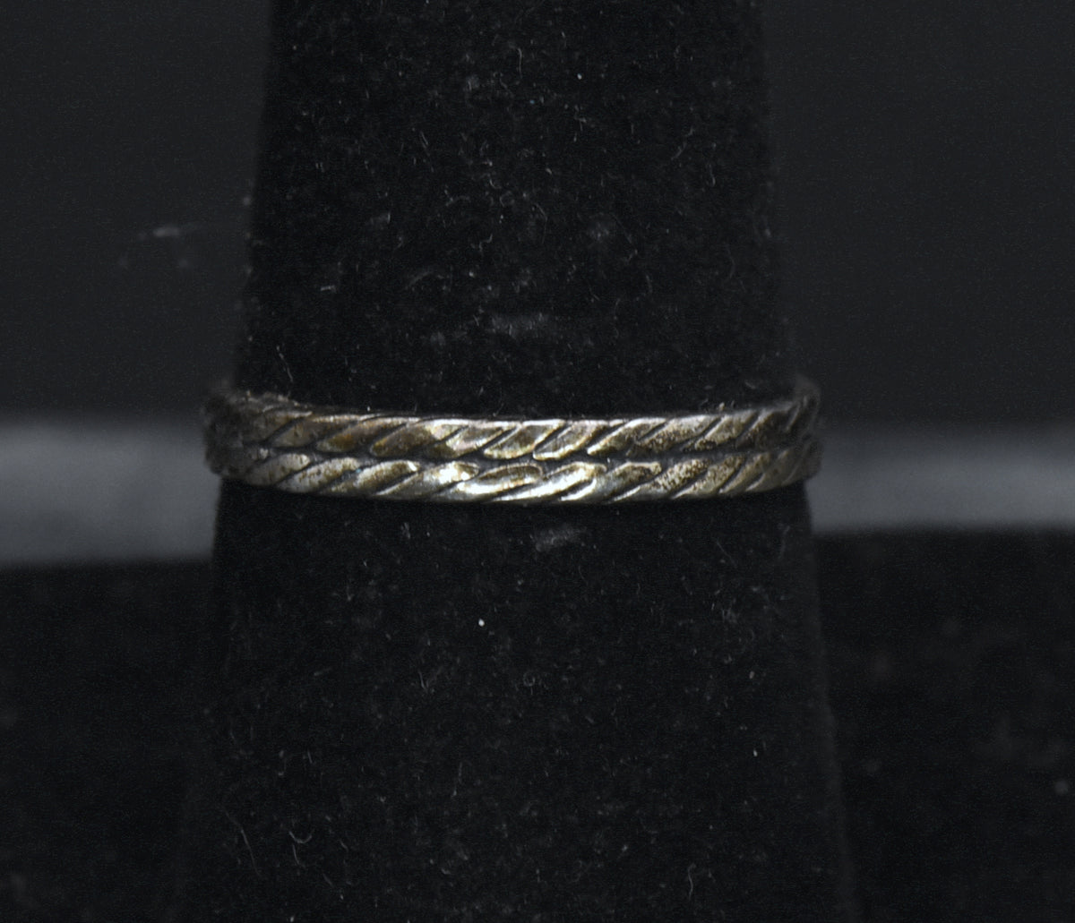 Vintage Handmade Sterling Silver Braided Band - Size 8
