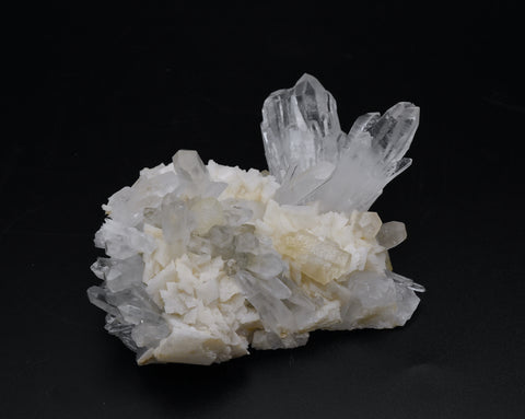 Quartz Crystal Cluster On Dolomite - China