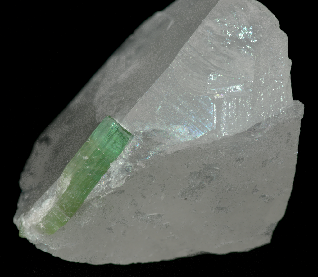 Quartz with Tourmaline Crystal Specimen - 34g