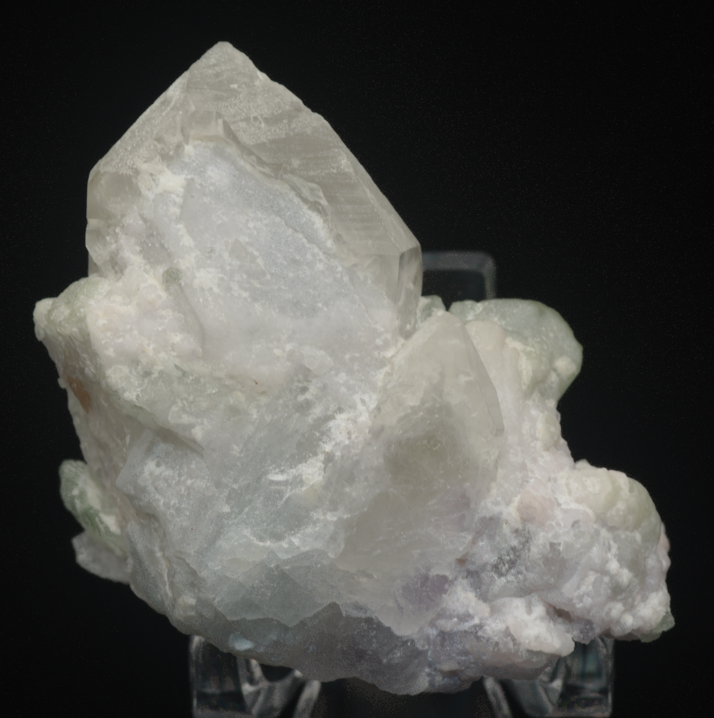Quartz with Tourmaline Crystals Cluster Mineral Specimen - Afghanistan