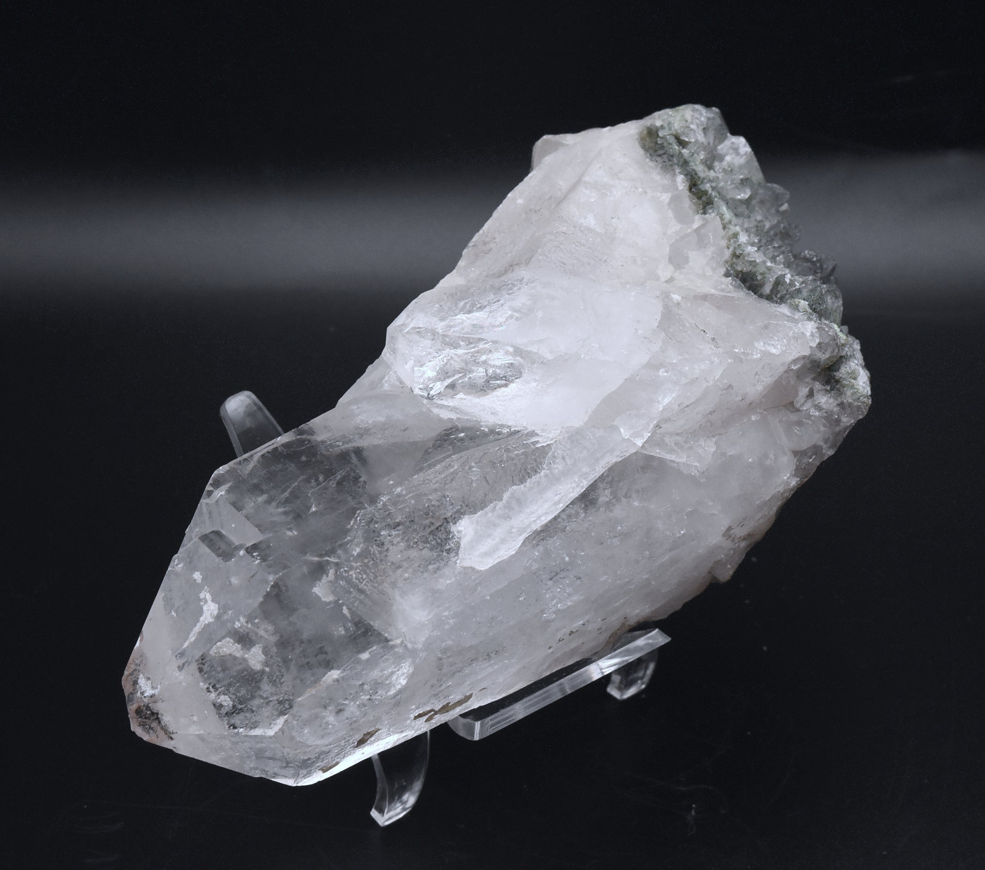 Large Quartz Crystal Point with Chlorite Quartz