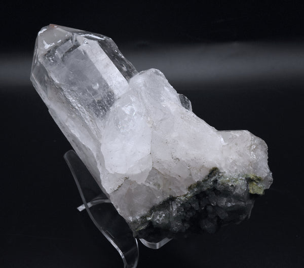 Large Quartz Crystal Point with Chlorite Quartz