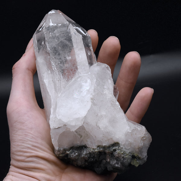 Large Quartz Crystal Point with Chlorite Quartz