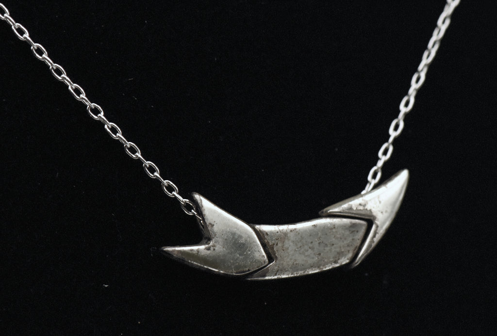 Vintage Silver Plated Three Piece Pendant Chain Necklace - 15"