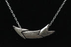 Vintage Silver Plated Three Piece Pendant Chain Necklace - 15"