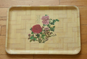 Woven Bamboo Tray with Printed Image