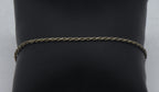Vintage Italian Sterling Silver Rope Link Chain Anklet/Bracelet - 8.25"